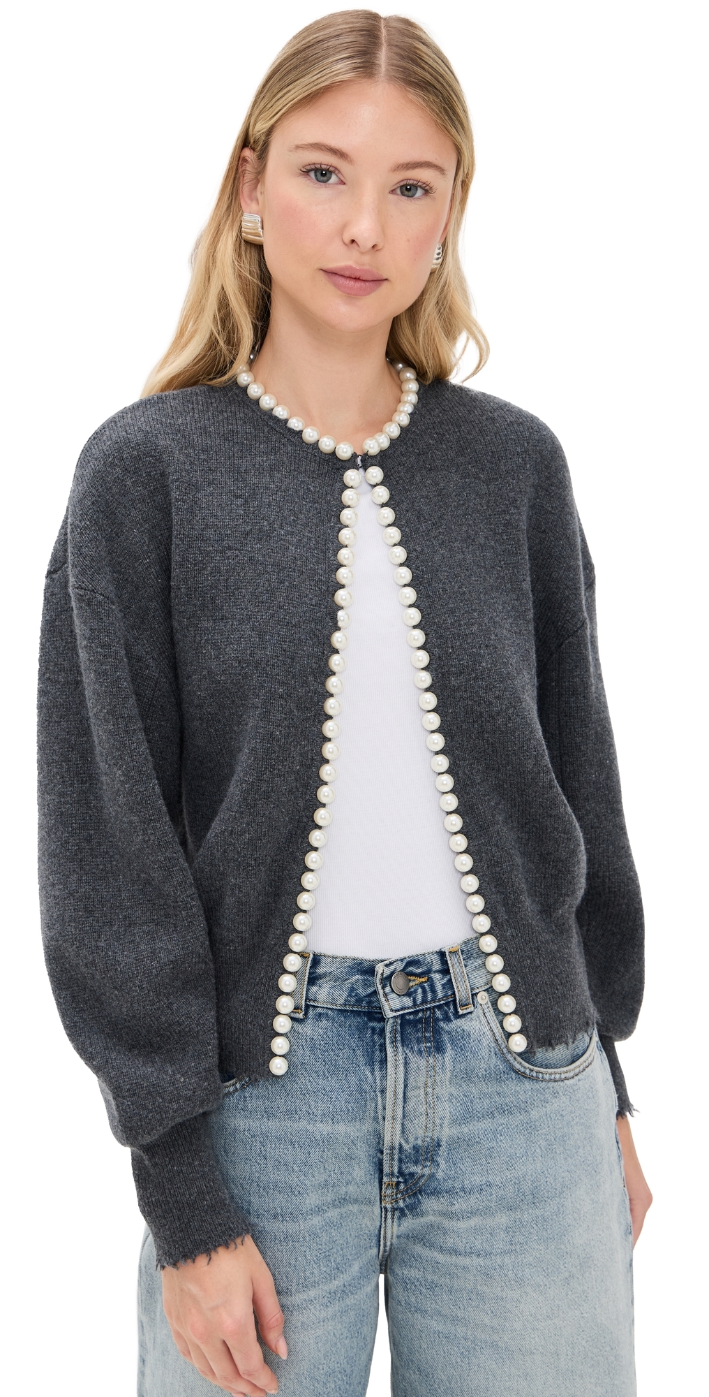 Essentiel Antwerp Ideas Knit Cardigan Shadow In Gray