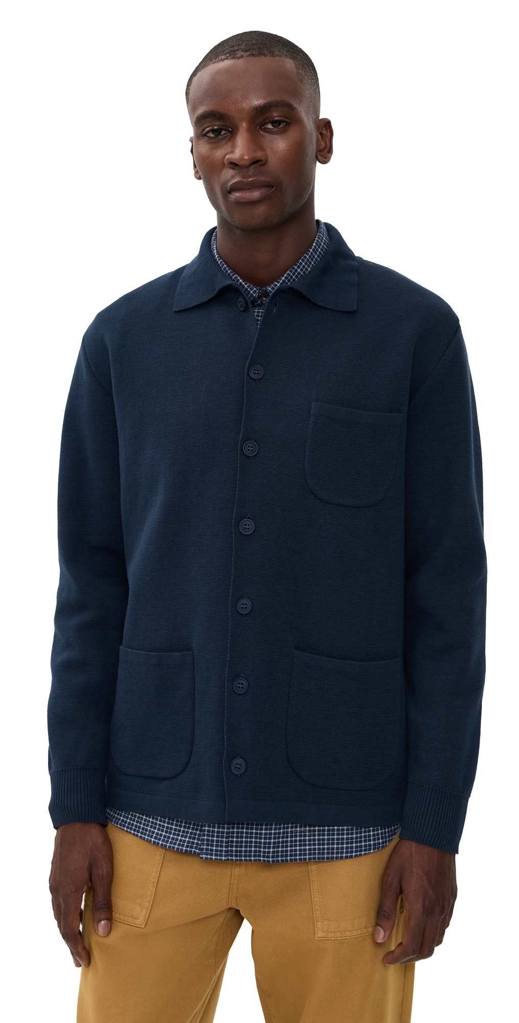 Far Afield Station Cardigan Navy Iris In Blue