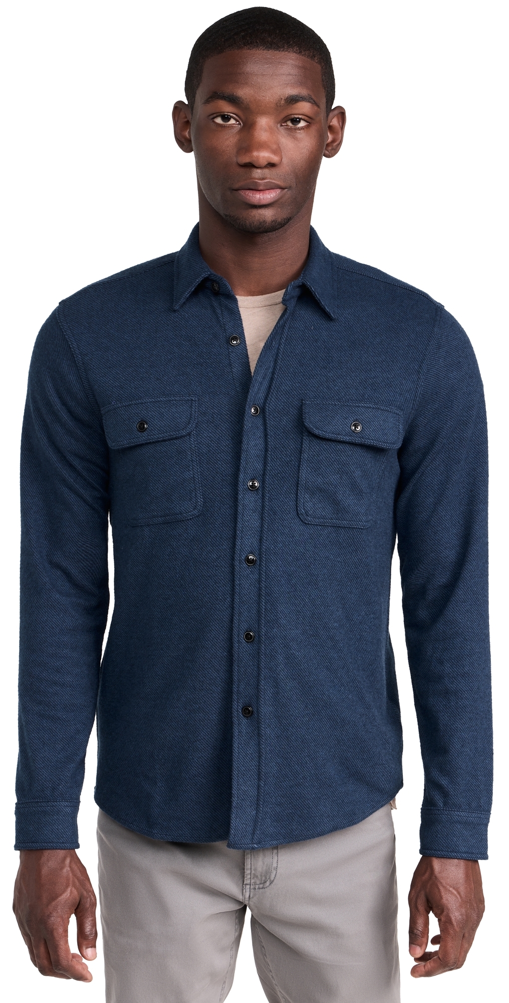 Faherty Legend Sweater Shirt Brighton Navy Twill In Brighton Navy Twill