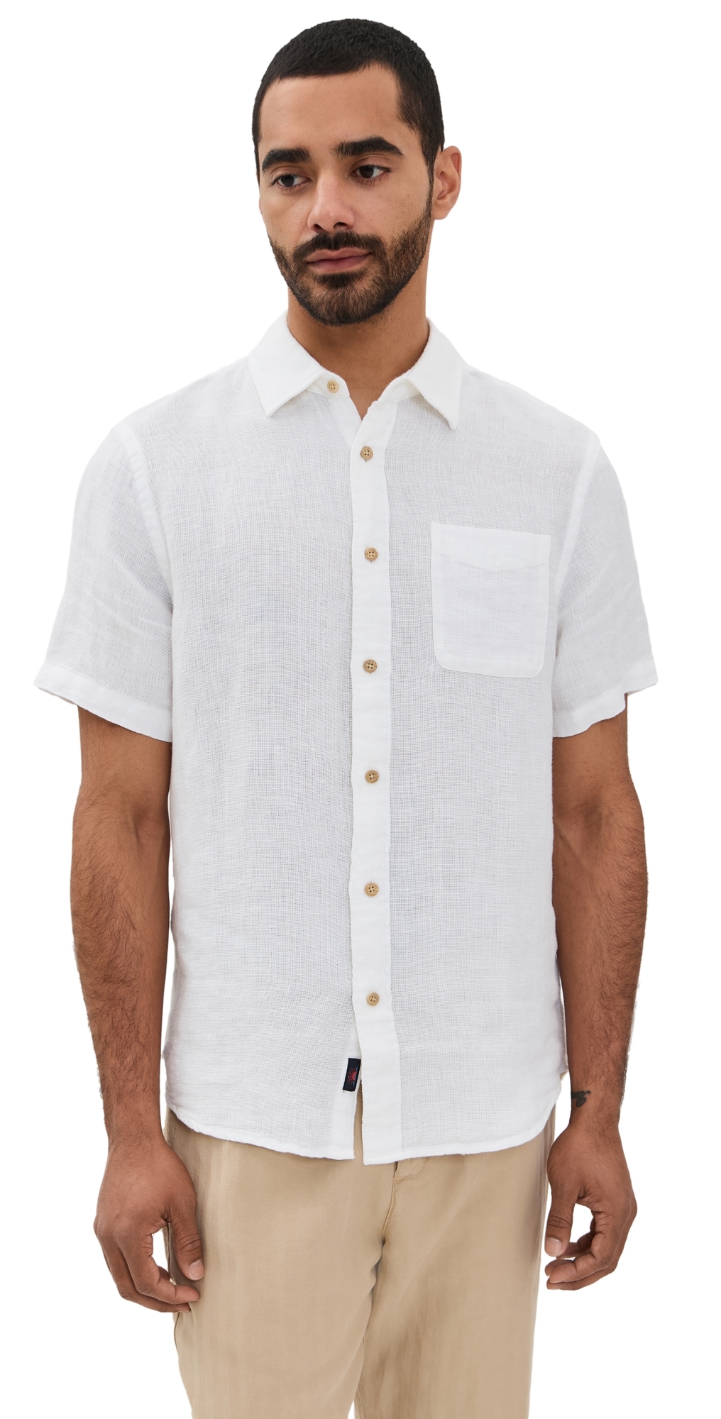 Faherty Ss Mesa Shirt In White