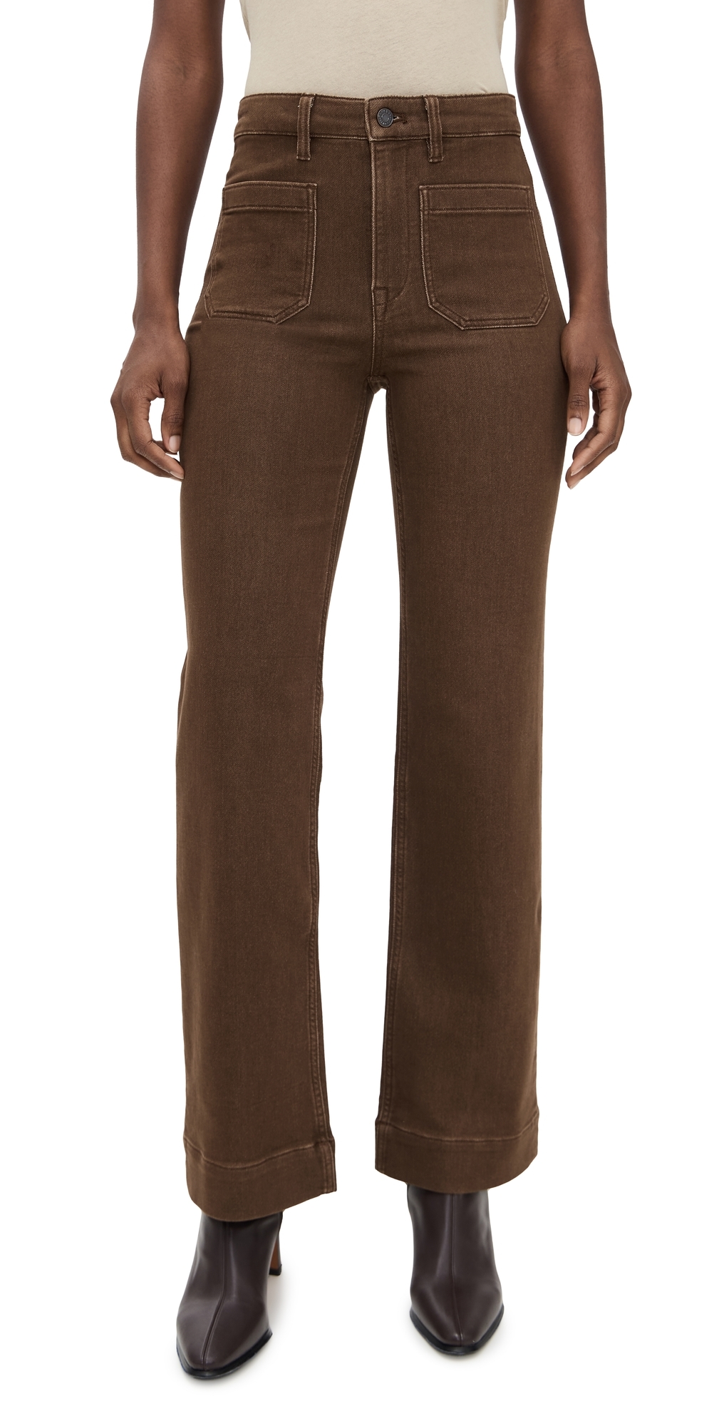 Faherty Stretch Terry Patch Pocket Pants Walnut In Brown