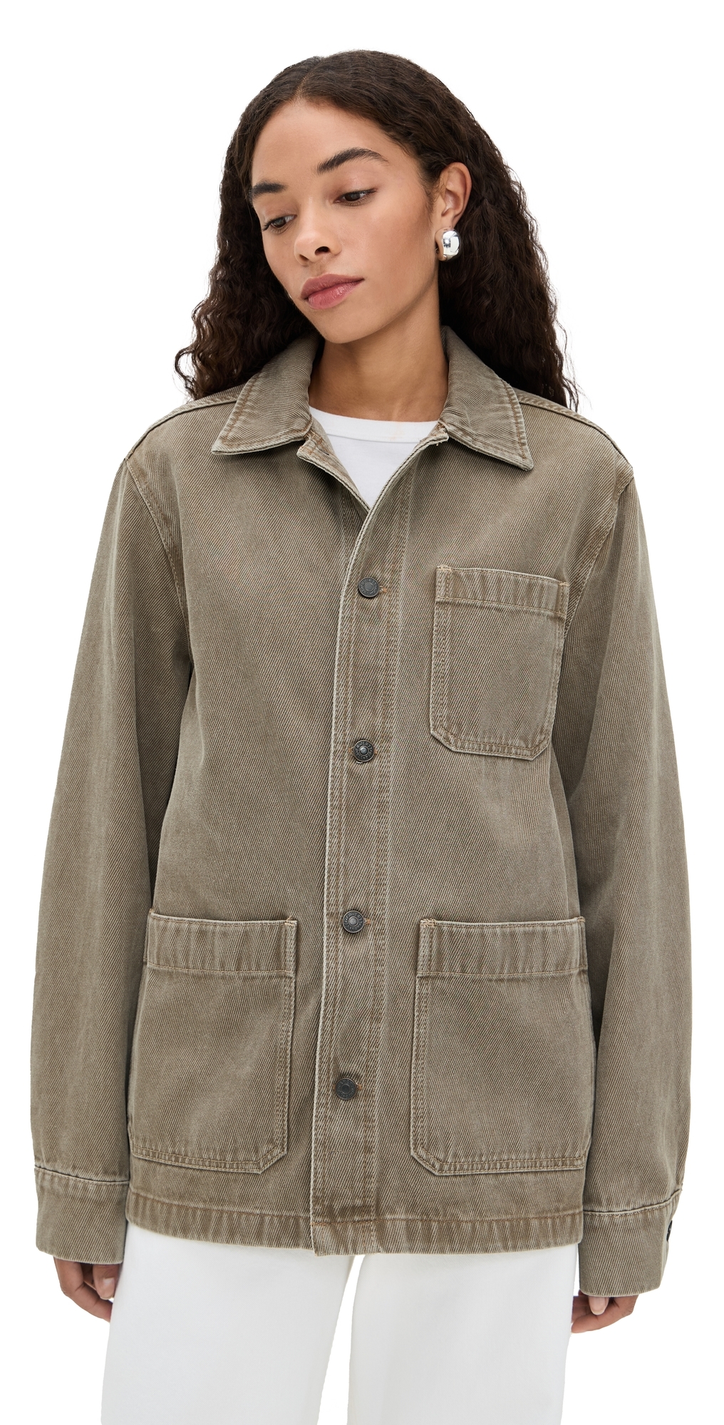 Faherty High Ridge Twill Studio Jacket Almond Hill Wash In Gray