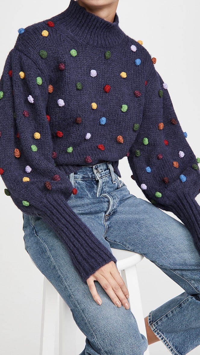 farm rio floral dots cardigan