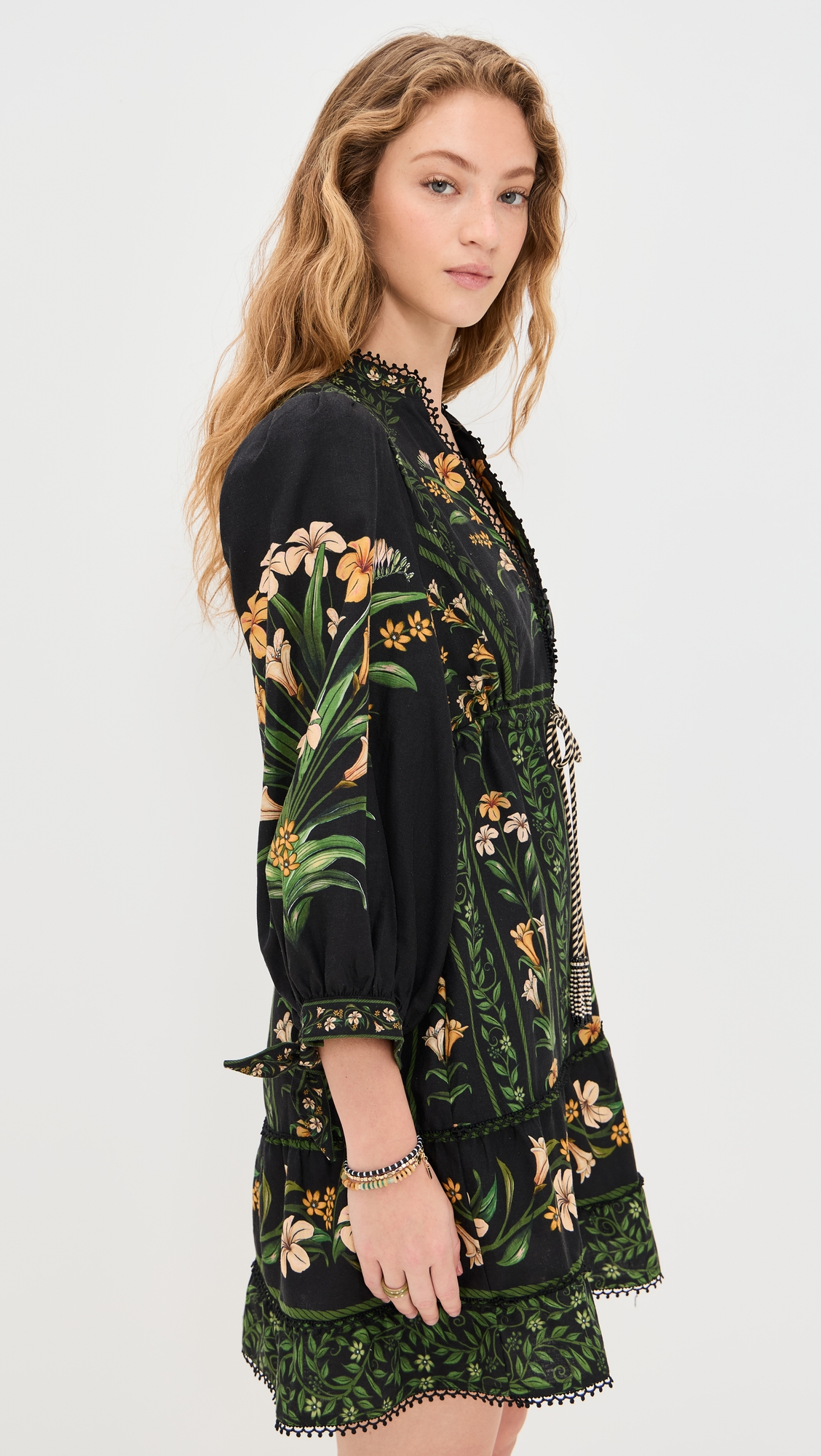 FARM Rio Flowers Arch Black Mini Dress thumbnail