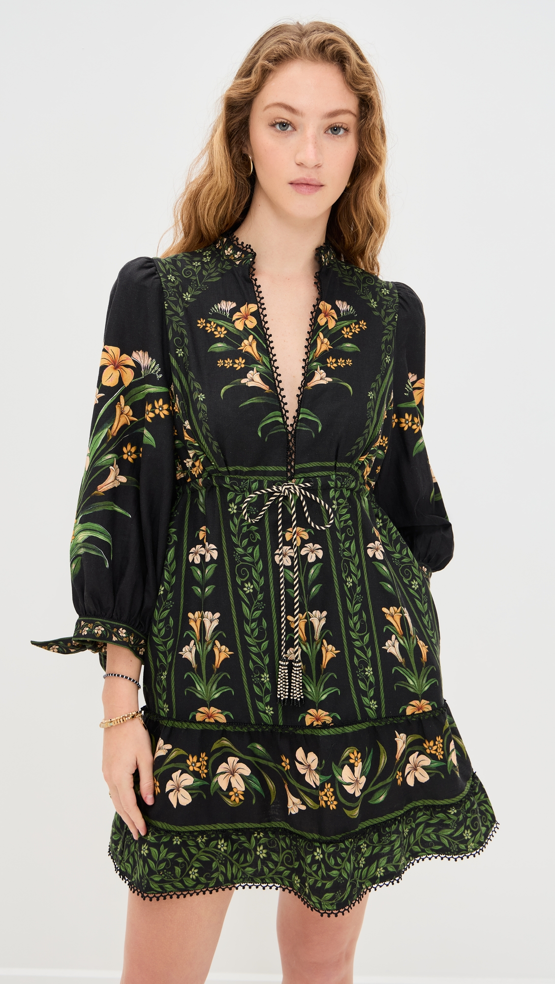 FARM Rio Flowers Arch Black Mini Dress thumbnail