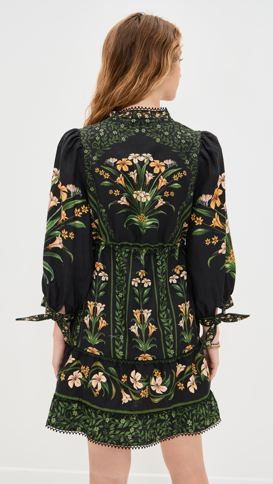 FARM Rio Flowers Arch Black Mini Dress thumbnail