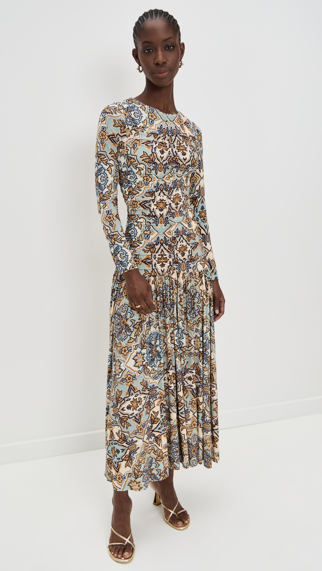 FARM Rio Long Sleeve Maxi Dress