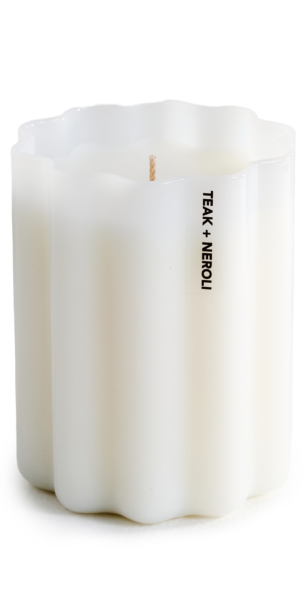 Fazeek Wave Candle Teak/neroli In White