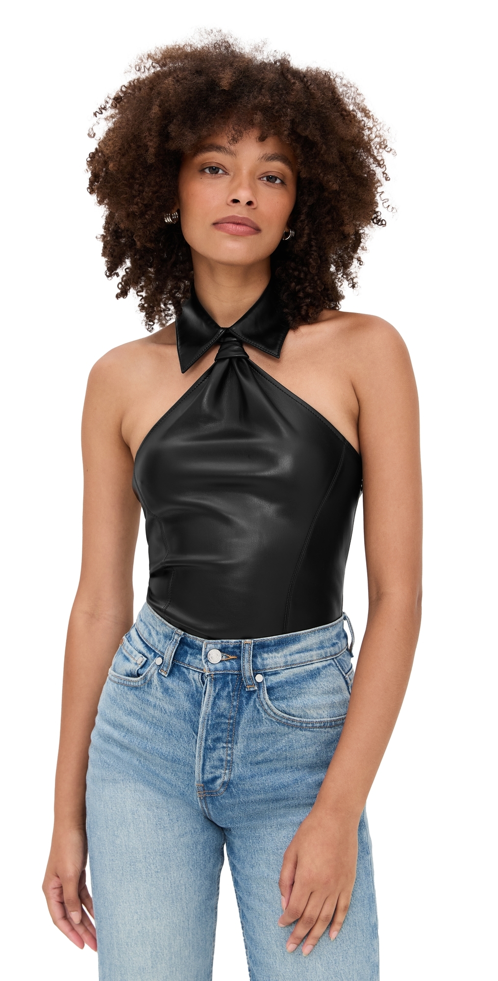 Fleur Du Mal Harley Thong Bodysuit Black In Black