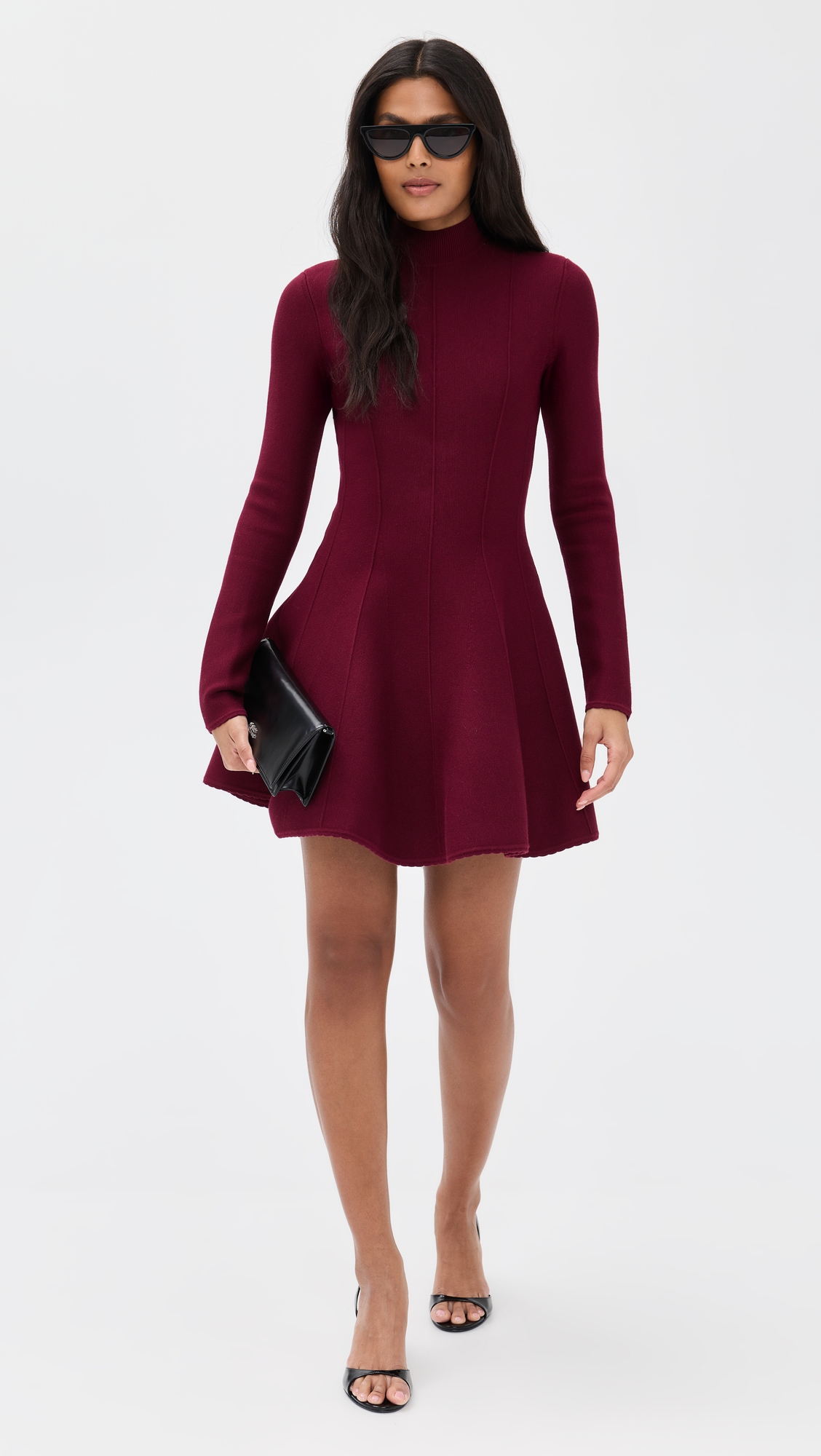 Fleur du Mal Long Sleeve Flared Corset Dress thumbnail
