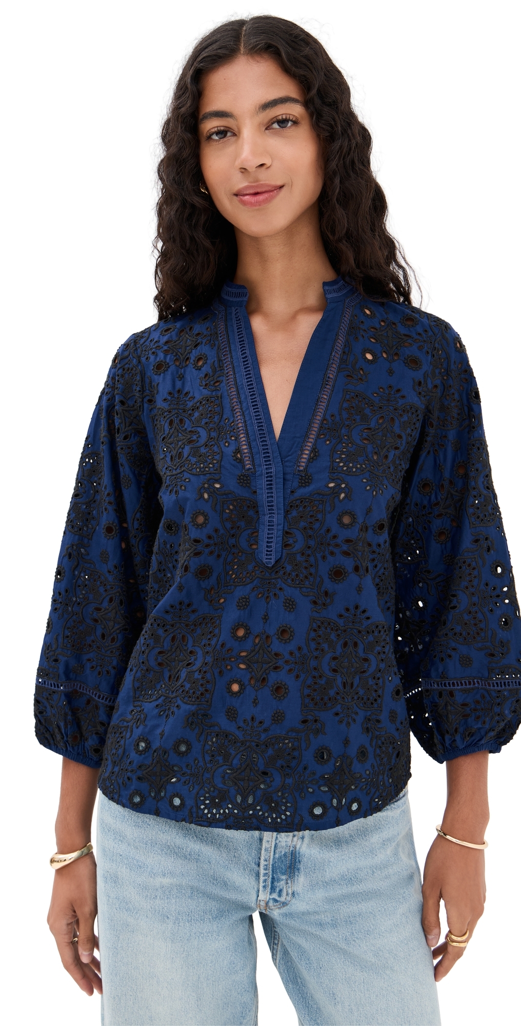 Figue Rylie Top True Navy In Blue