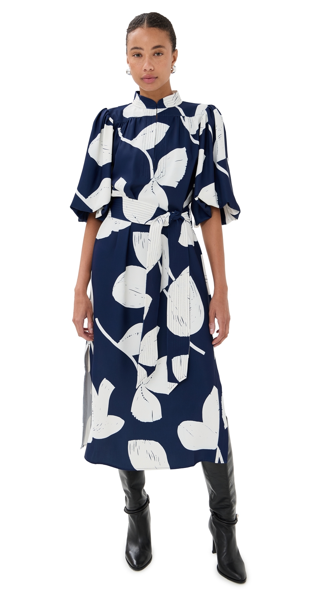 Figue Dani Dress Honeysuckle Floral Ocean Blue In Blue