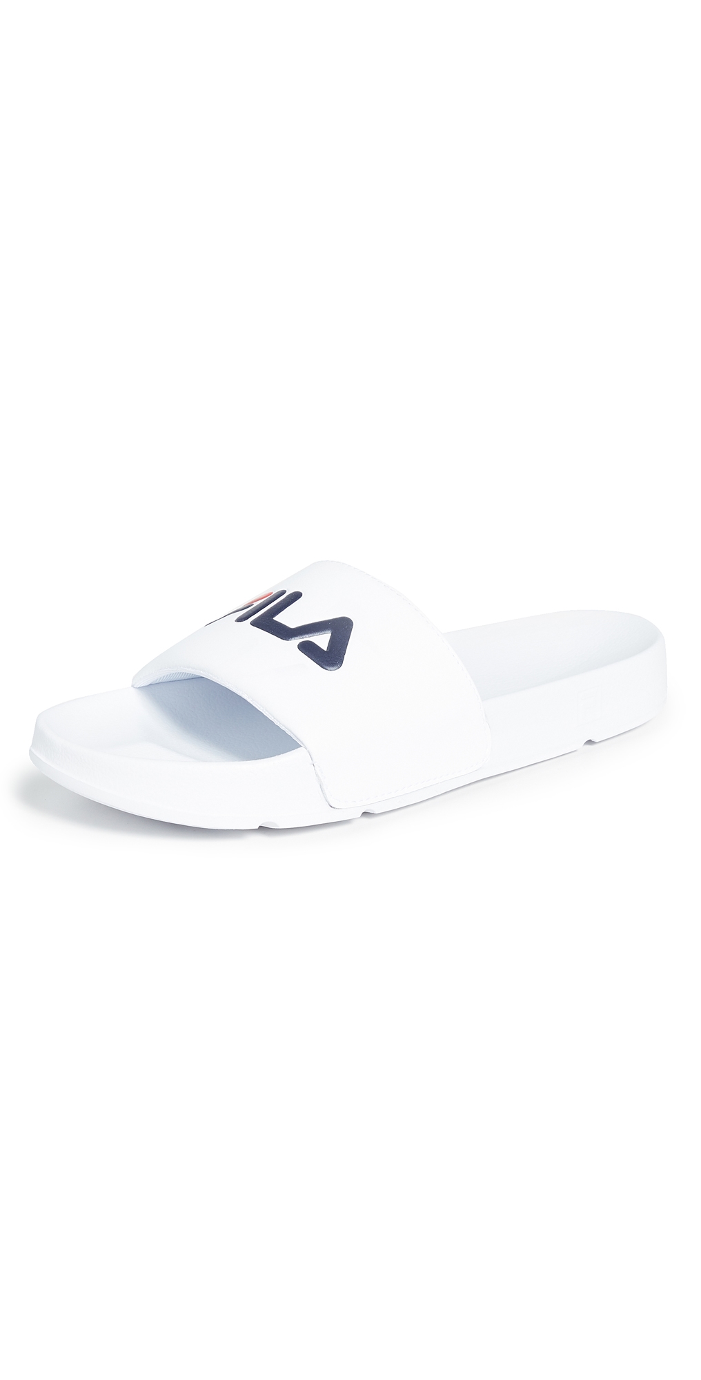 Fila Drifter Slide Sandals In White/fnvy/fred