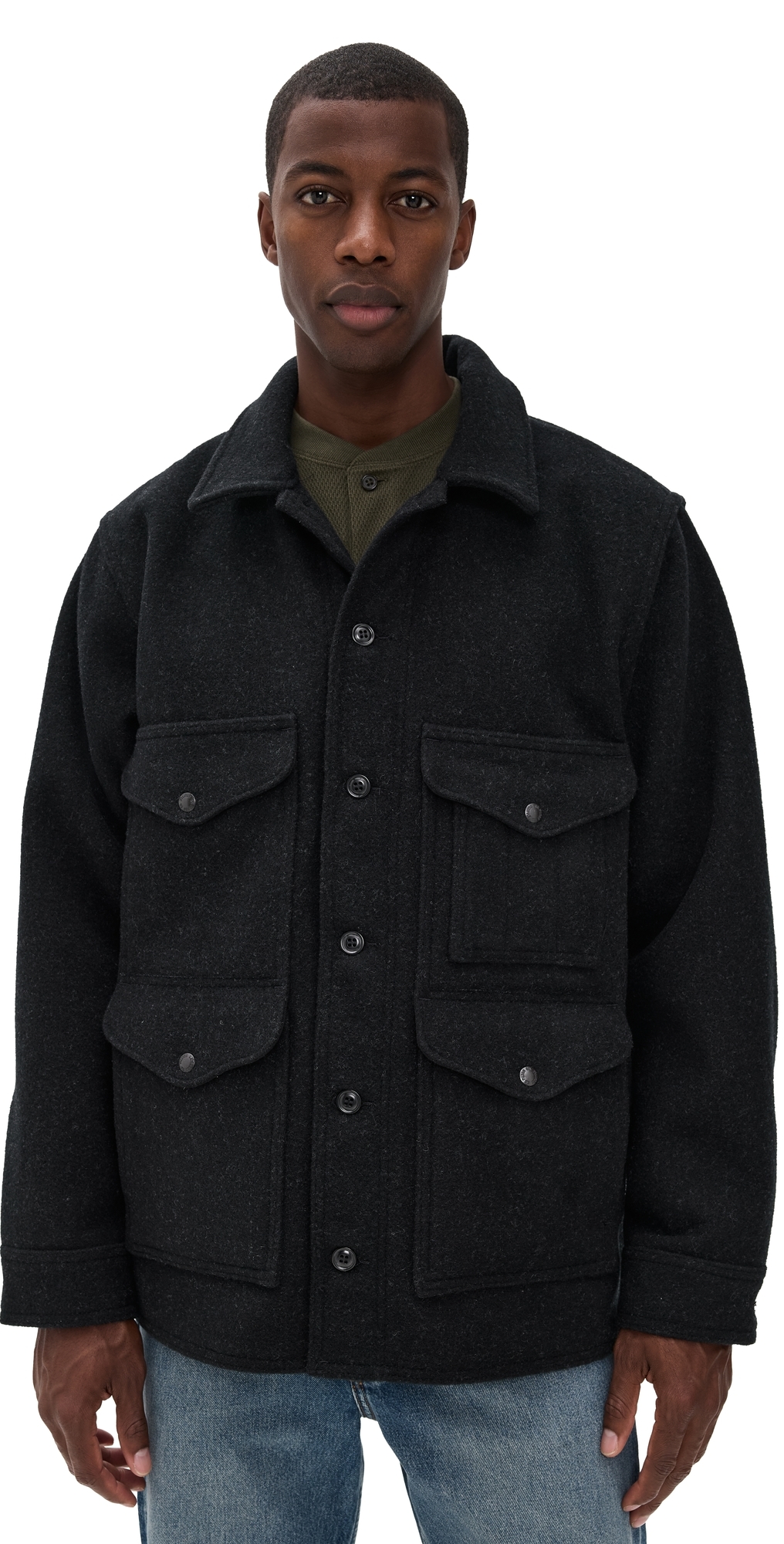 Filson Mackinaw Cruiser Coat Charcoal In Gray