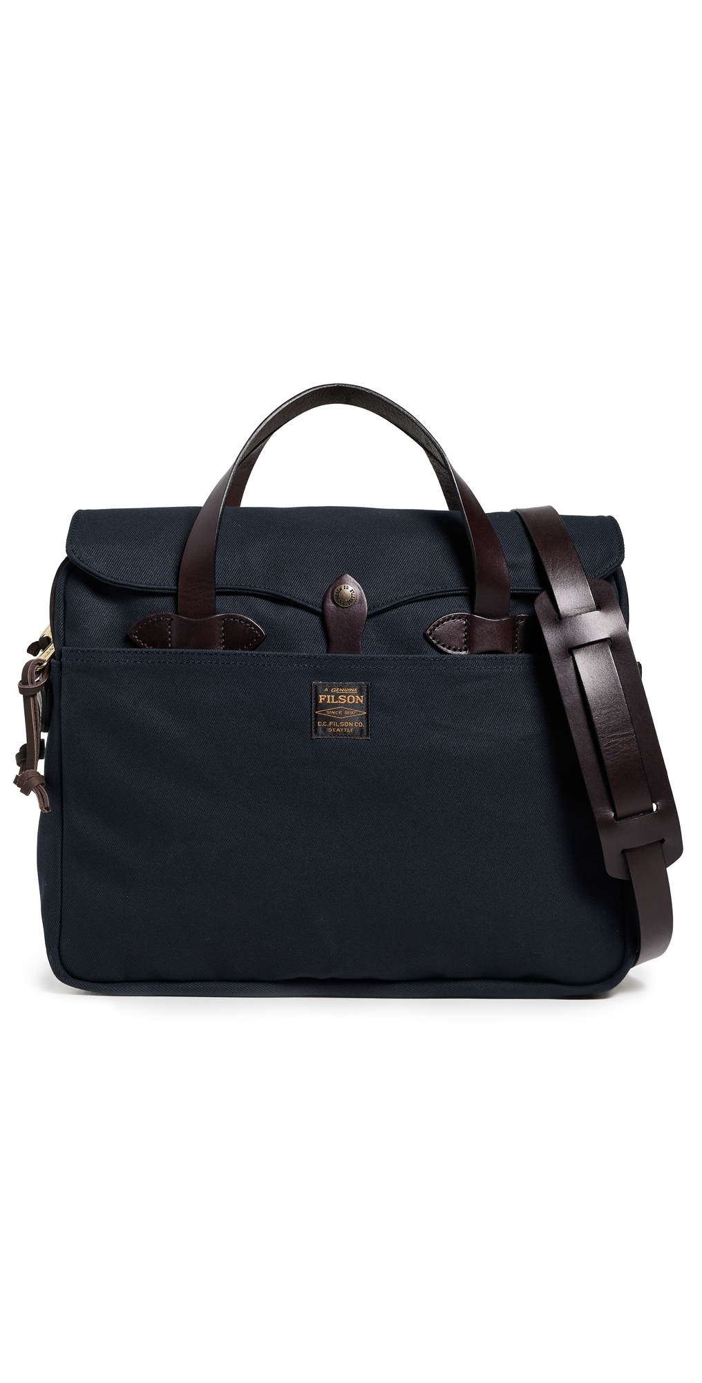 Filson Rugged Twill Original Briefcase Navy In Blue