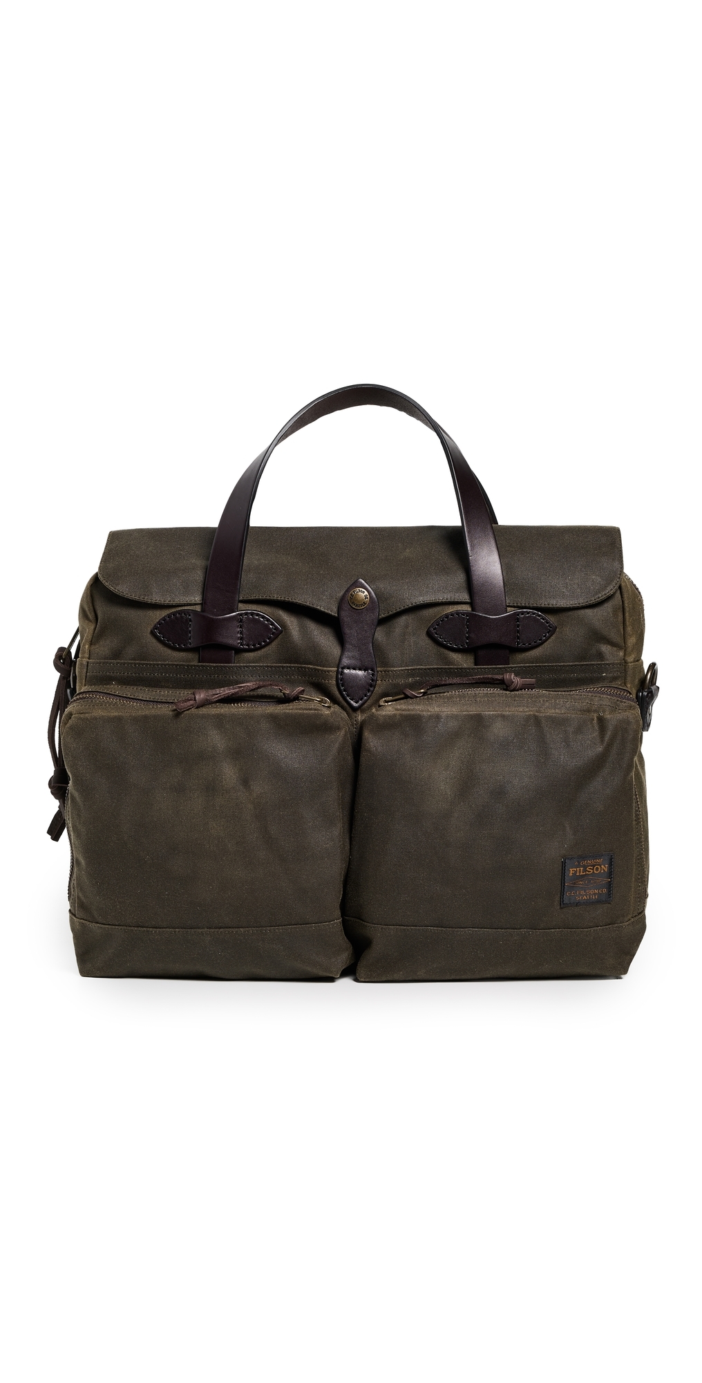 Filson Tin Cloth 24 Hour Briefcase Otter Green