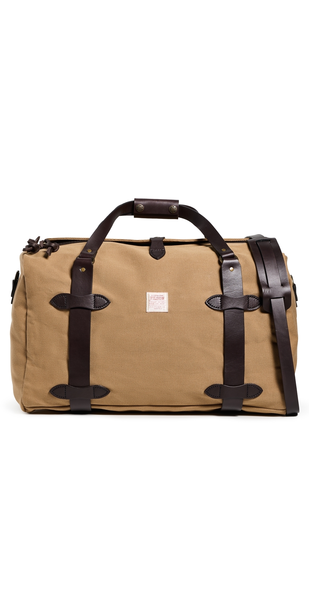Filson Medium Rugged Twill Duffle Bag Tan In Brown