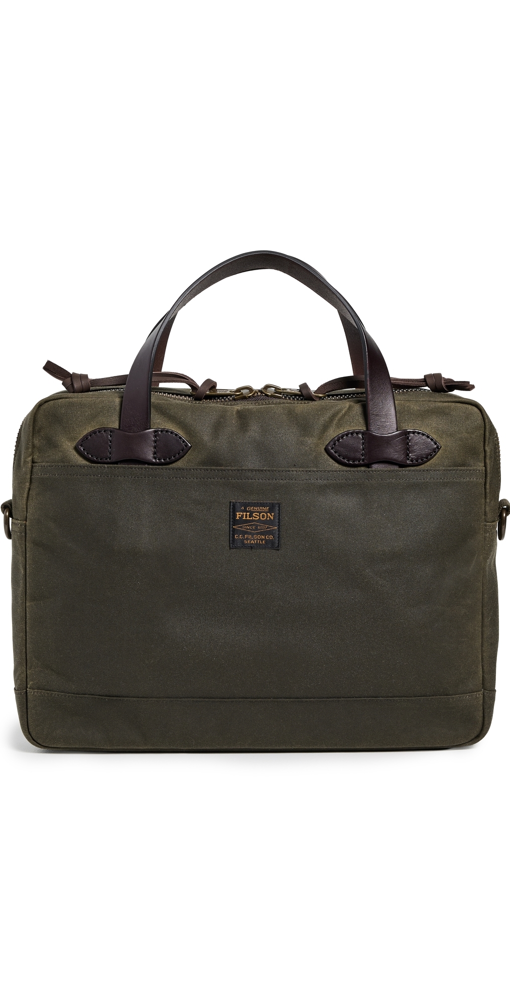 Filson Tin Cloth Compact Briefcase Otter Green