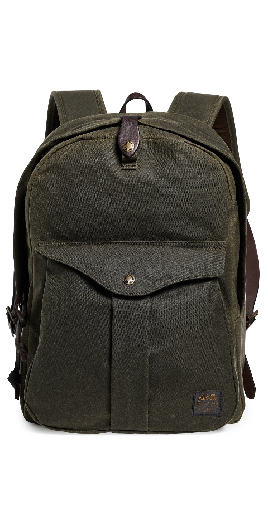 Filson Tin Cloth Journeyman Backpack Otter Green In Green