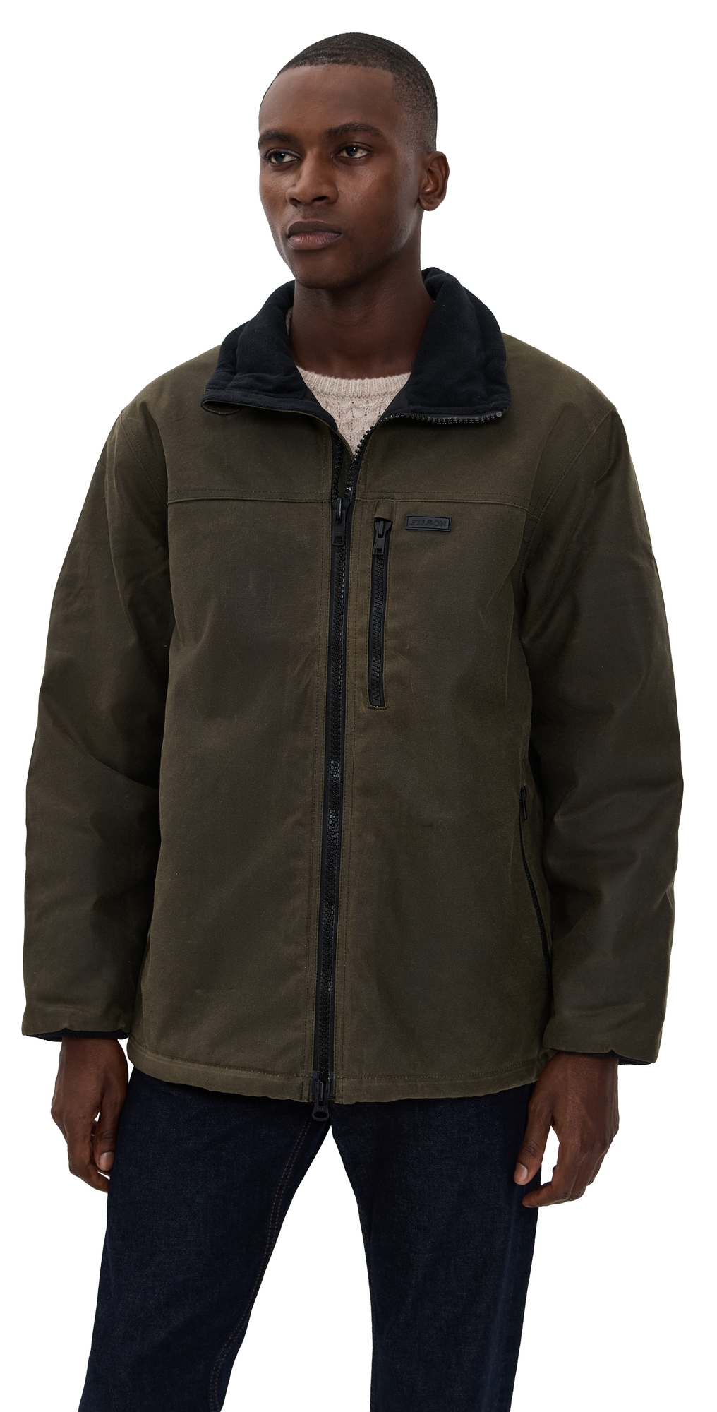 Filson Tin Cloth Primaloft Jacket Otter Green In Green