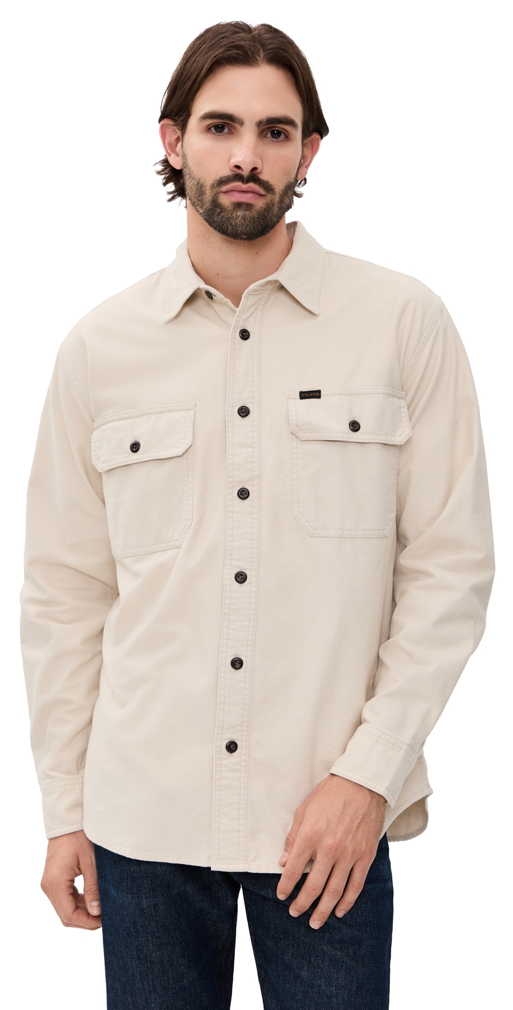 Filson Field Flannel Shirt Natural In Gray