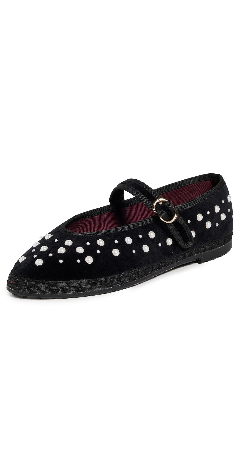 Flabelus X Sea Nyc Pearl Mary Jane Flats Pearl In Animal Print