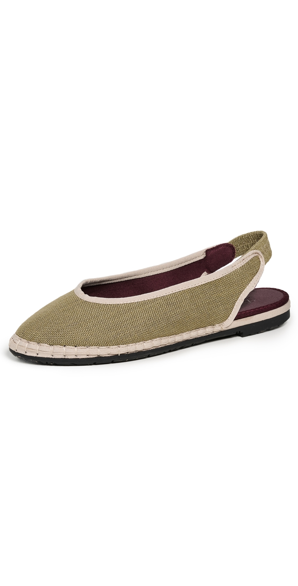 Flabelus Narnia Slingback Flats Green In Green