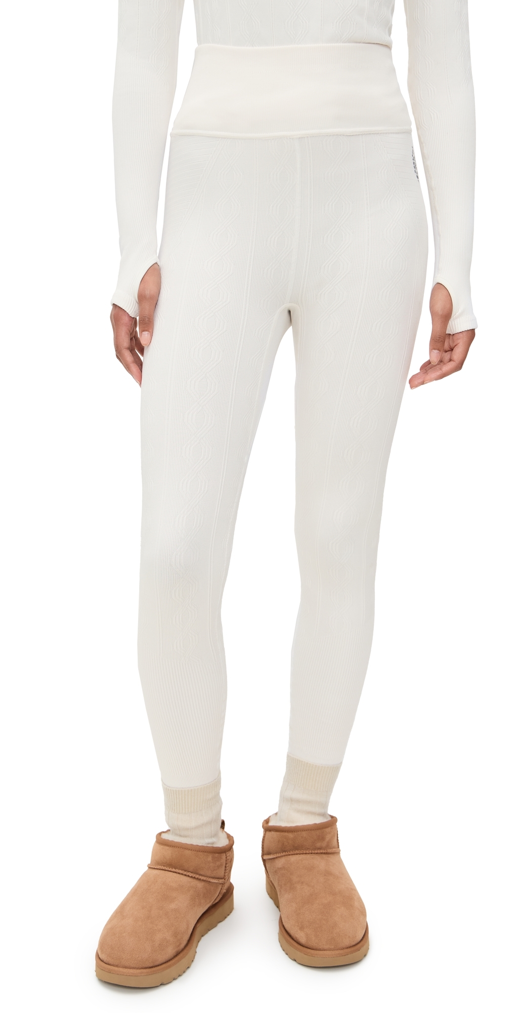 Fp Movement Run Around Seamless Leggings Ivory Combo In White