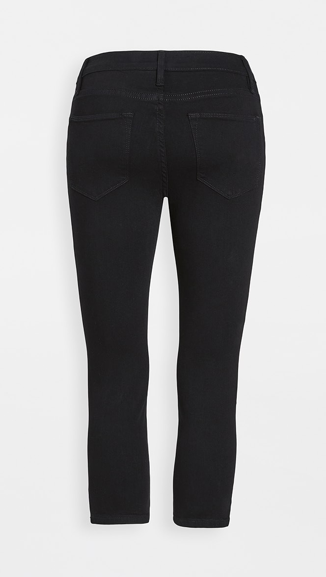 black denim pedal pushers