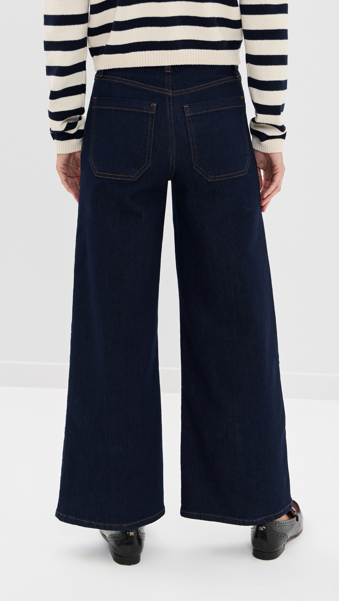 FRAME Pixie Petite Le Slim Palazzo Modernist Pocket Jeans thumbnail
