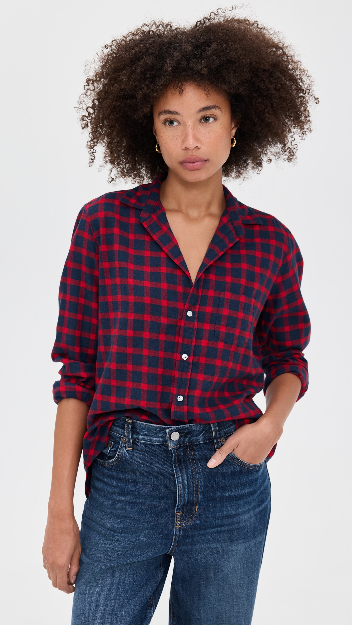 Frank & Eileen Relaxed Button-Up Flannel Shirt