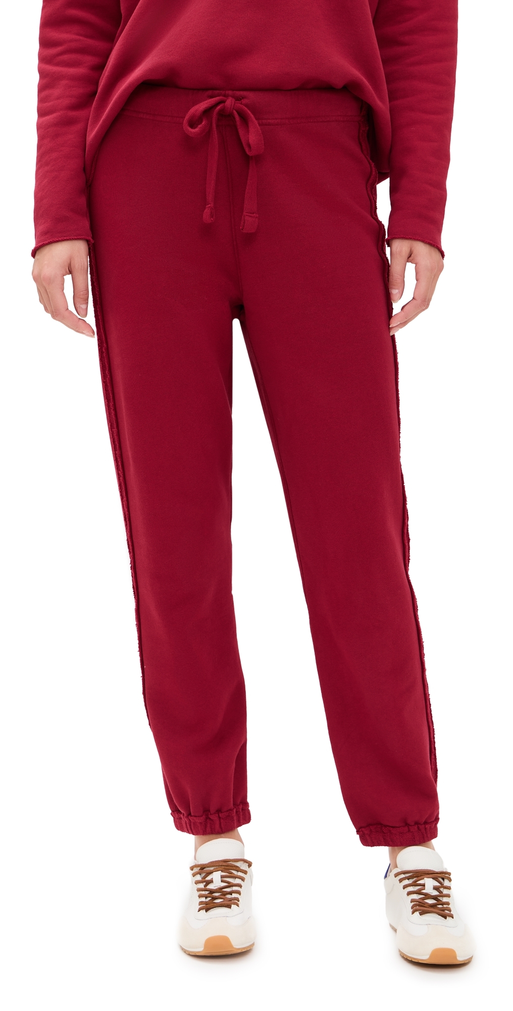 Frank & Eileen Sophie Cotton Joggers In Red
