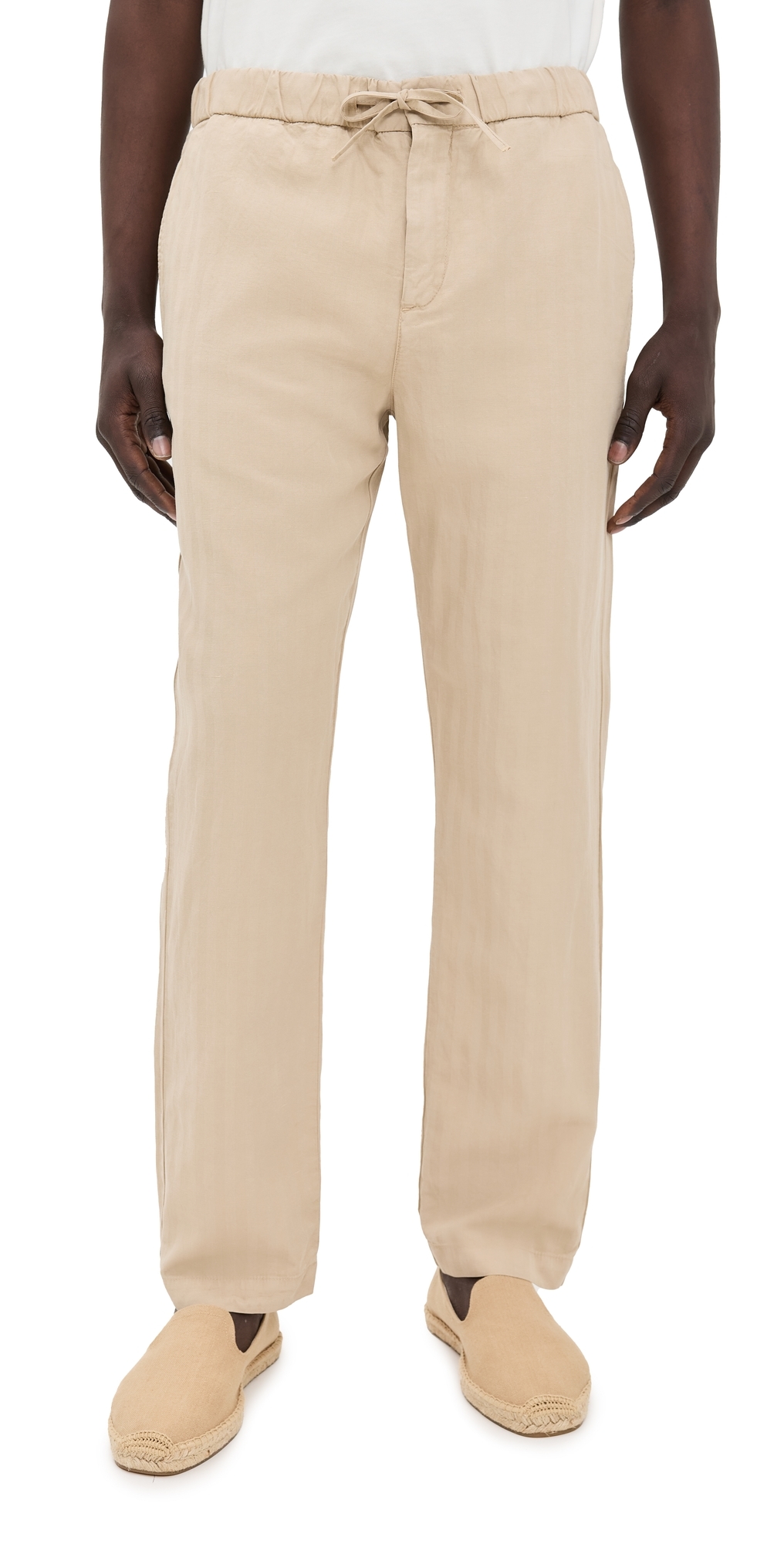 Frescobol Carioca Oscar Slim Fit Herringbone Trousers Stone Beige In Stone Beige
