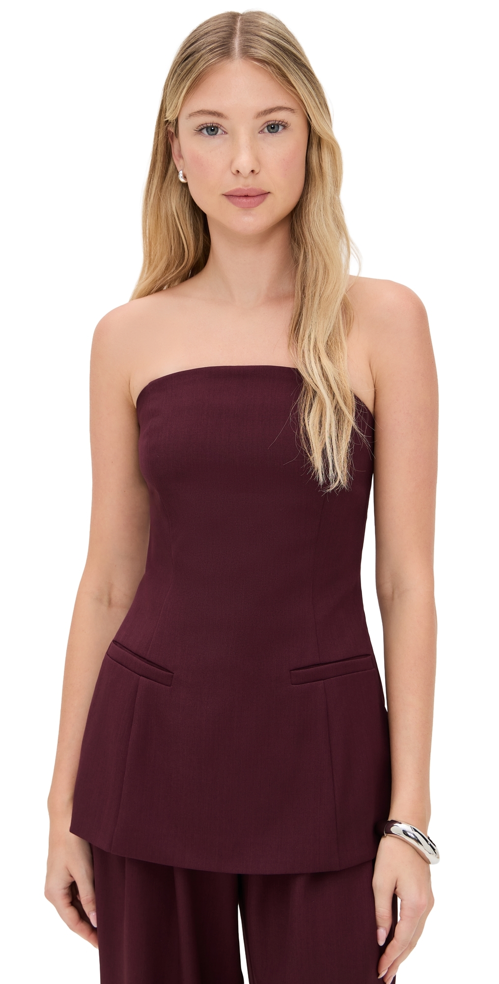 4th & Reckless Maggie Corset Burgundy In Burgundy