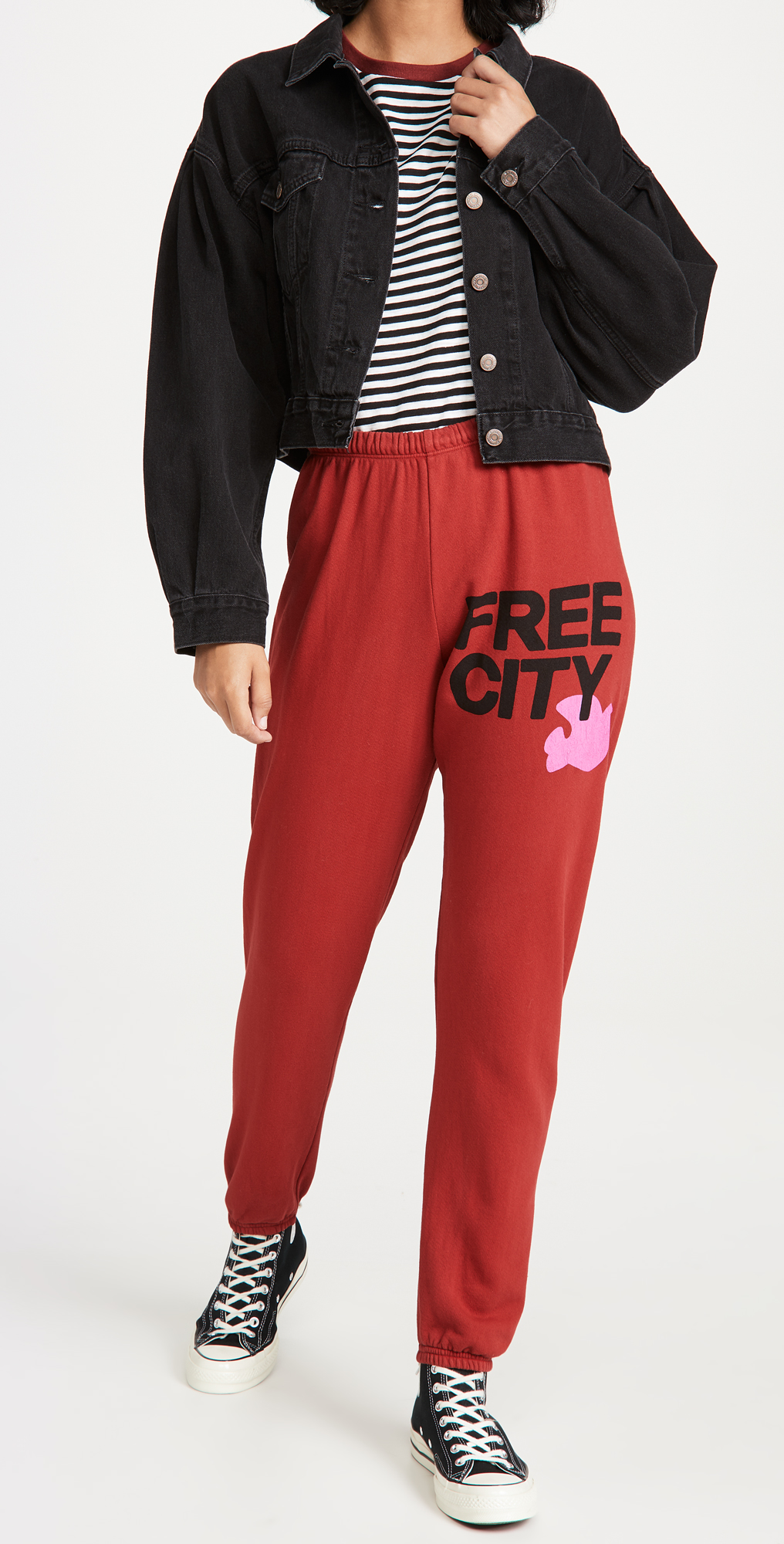 Red free city sweatpants Clearance
