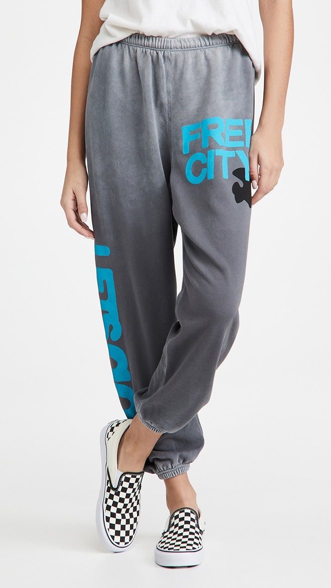 Free city let's go sweatpants clearance