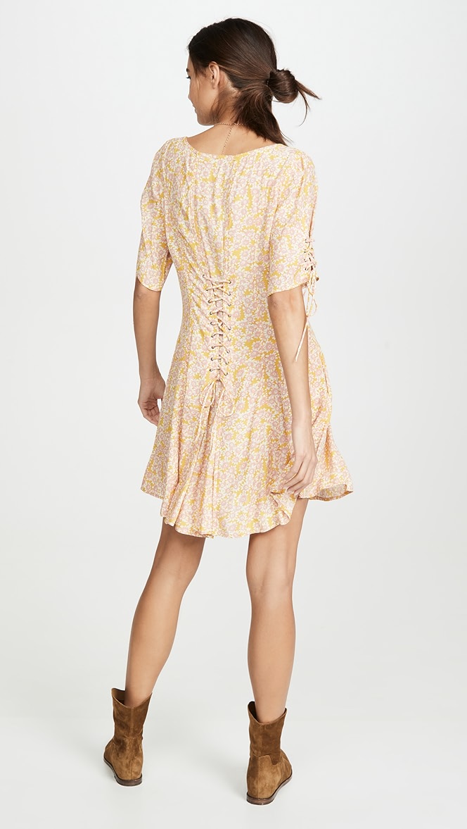 Free people lace up mini dress Clearance