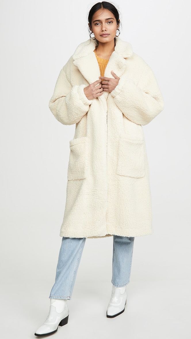 Tessa teddy coat free people clearance