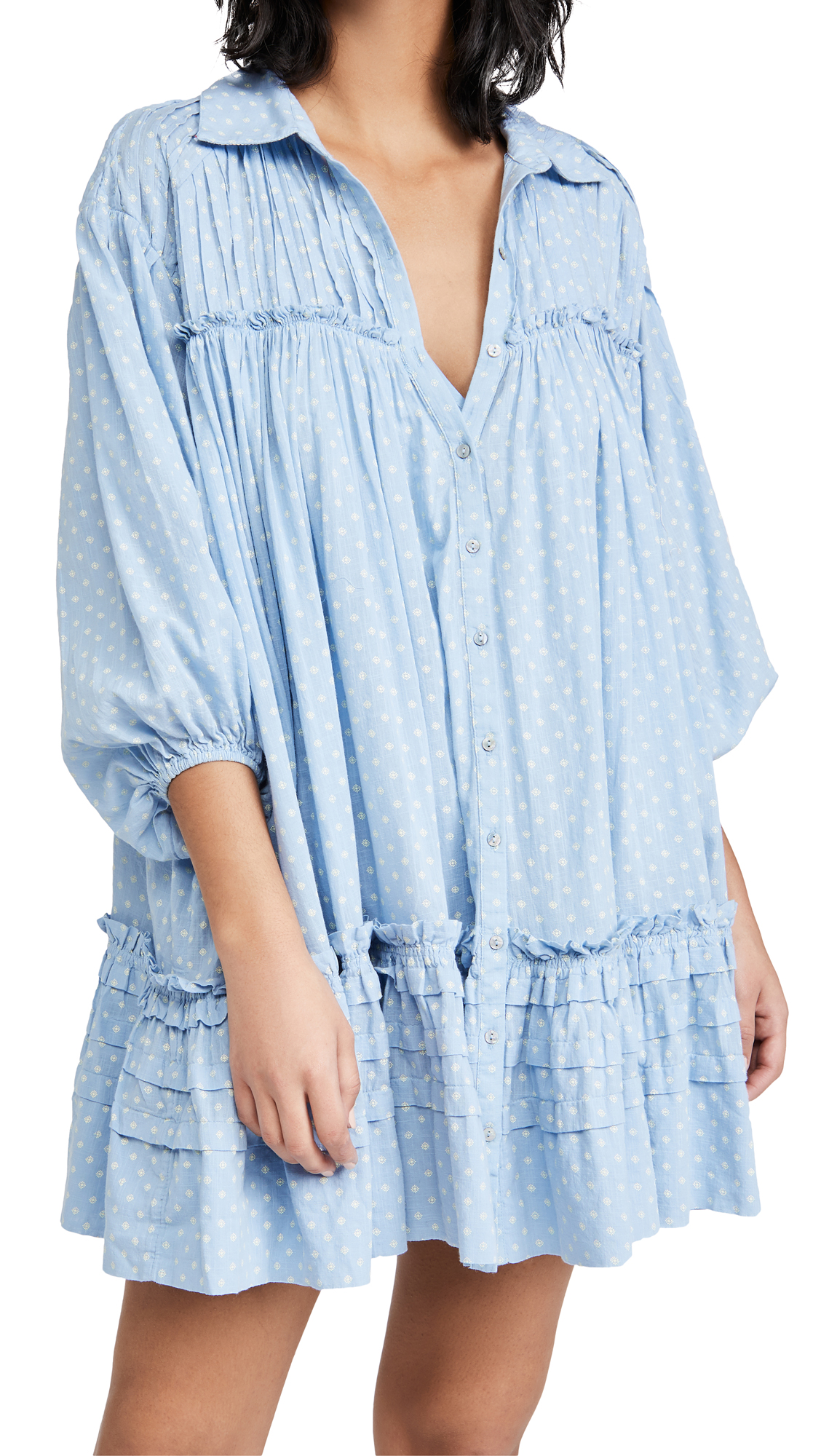 free people blue mini dress