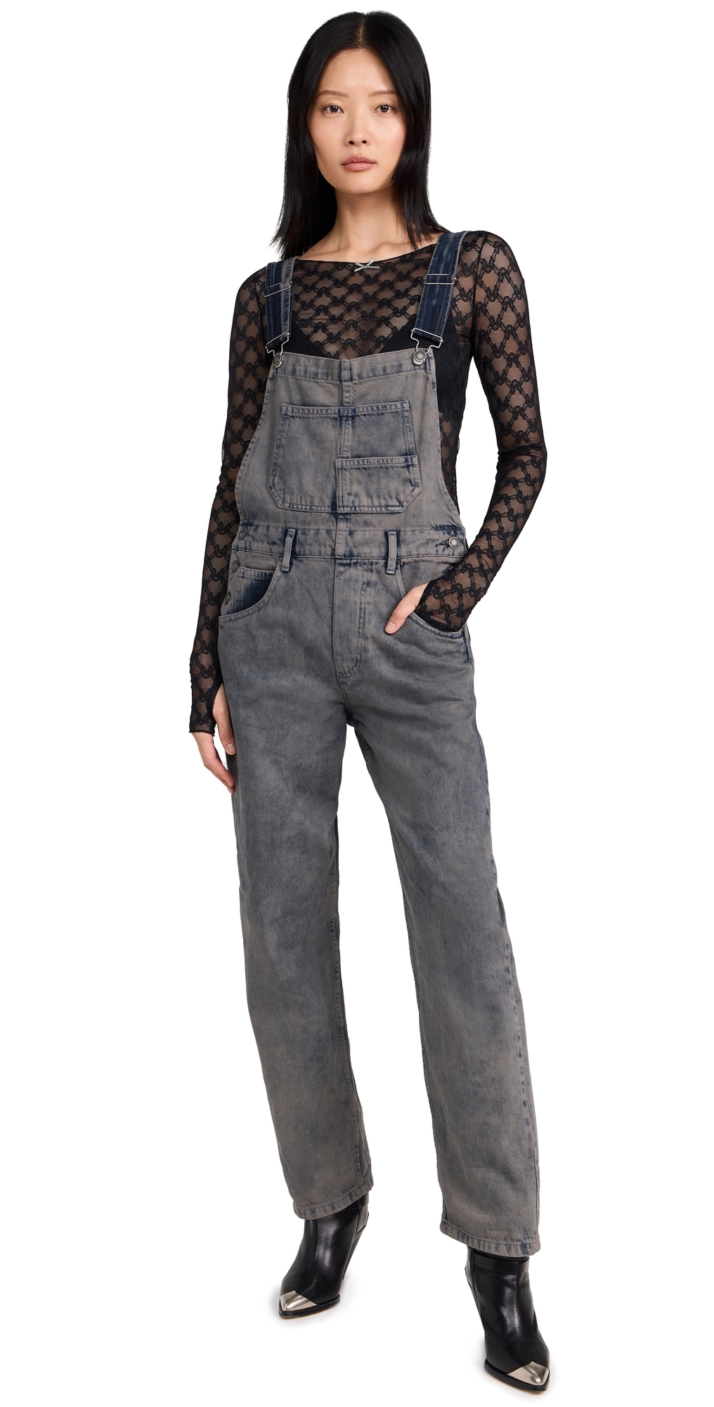 Free People Ziggy Overalls City Fog In City Fog