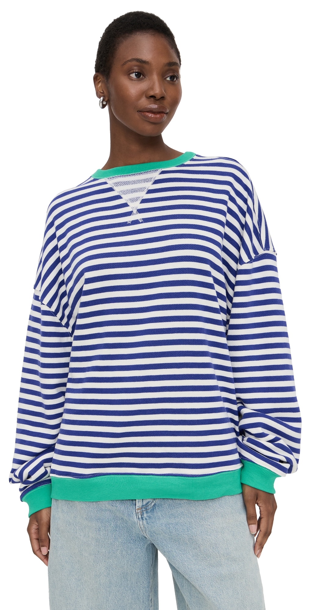 Free People Classic Striped Crew Sand Dollar Combo