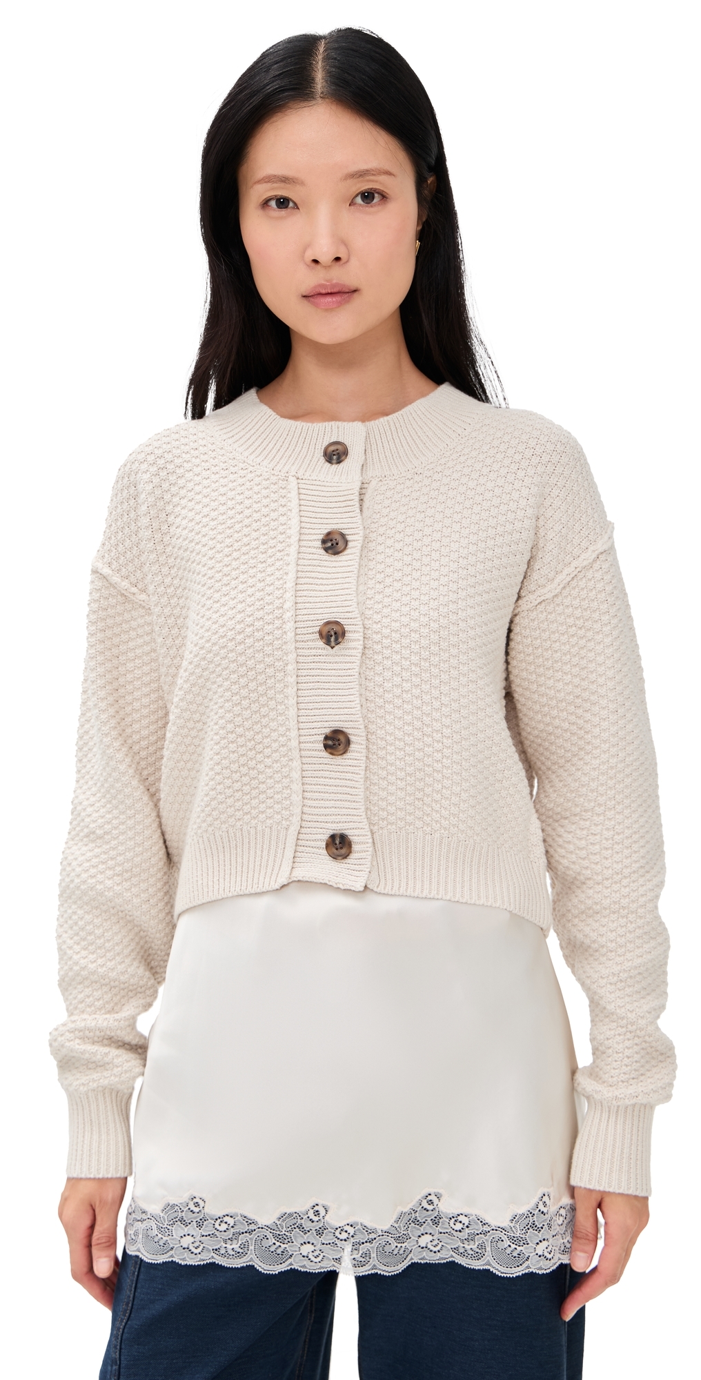 Free People Lila Cardigan Birch In Brown