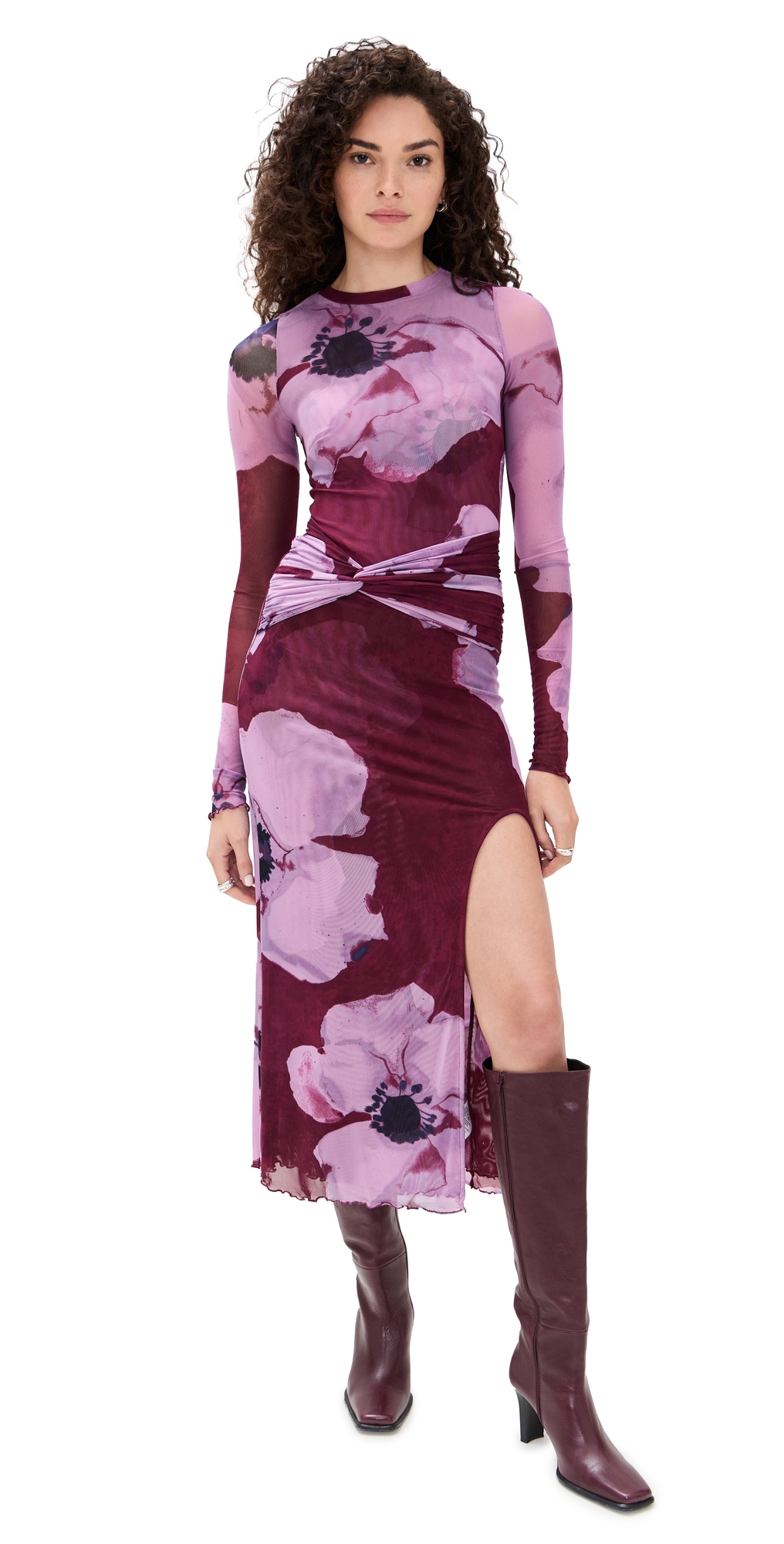 Free People Gianni Maxi Dress Violet Siren Combo In Multi
