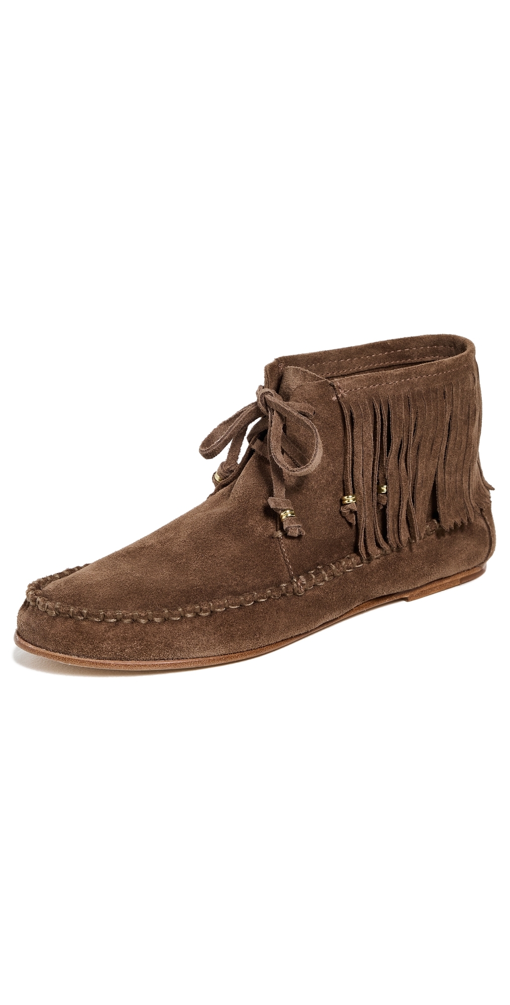 Freda Salvador Camila Moccasins Sesame Suede In Brown