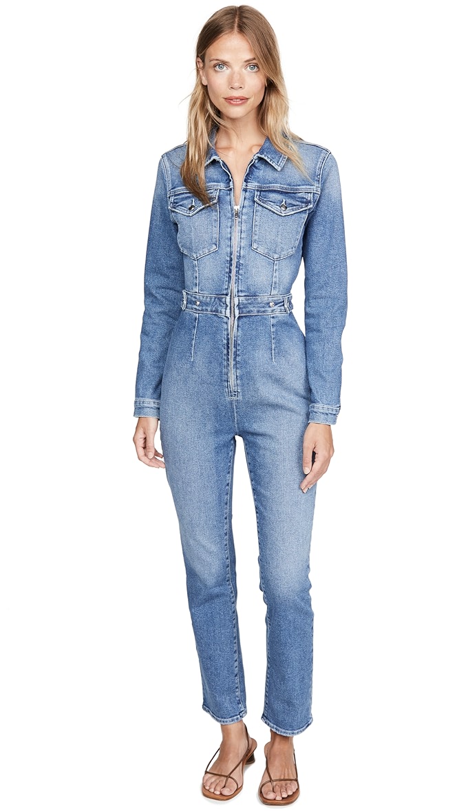 good american denim jumpsuit