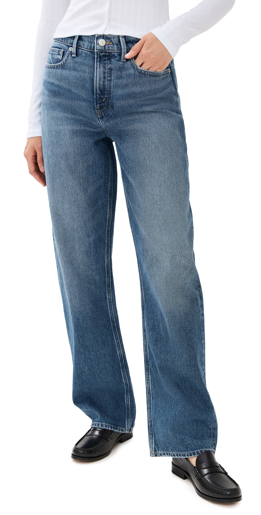 Good American Good Barrel Jeans Indigo740 In Indigo740