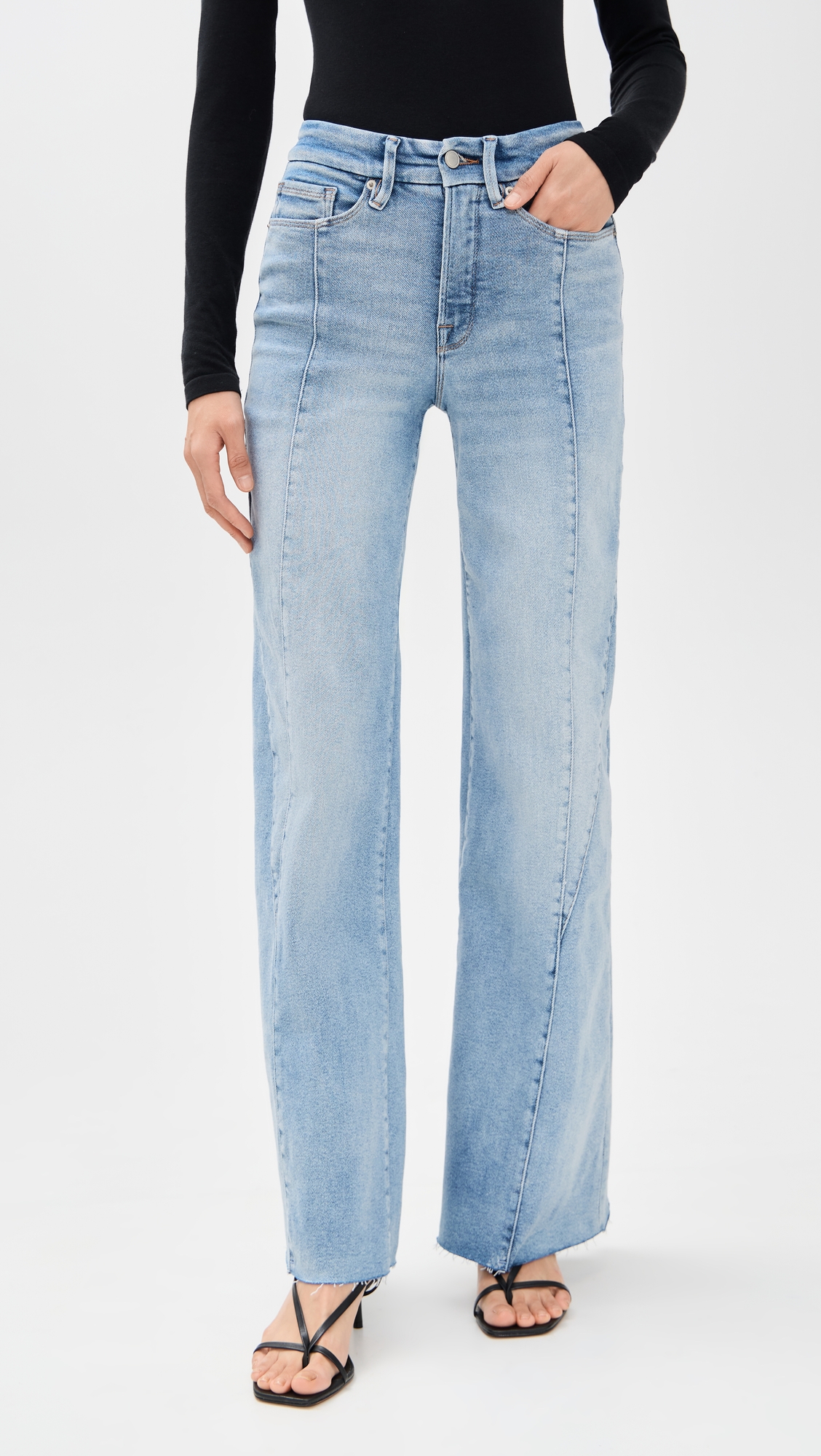 Good American Good Waist Palazzo Jeans