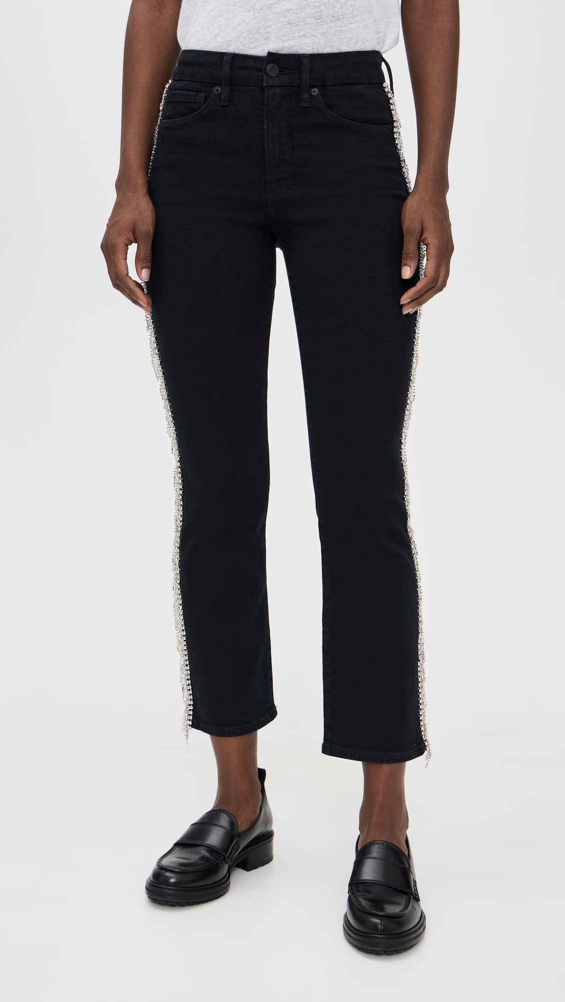 Good American Good Legs Straight Diamond Jeans thumbnail