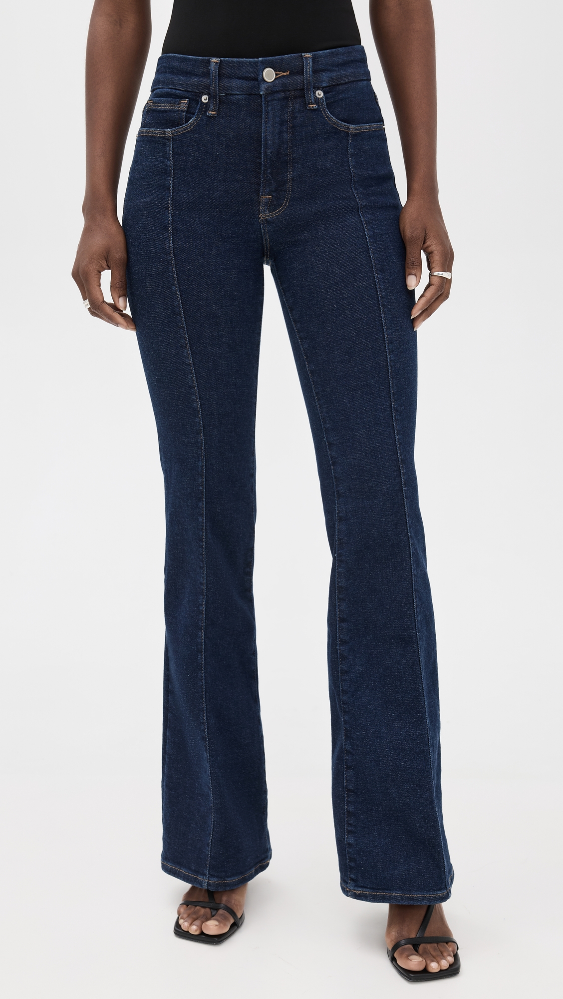 Good American Good Legs Flare Jeans thumbnail