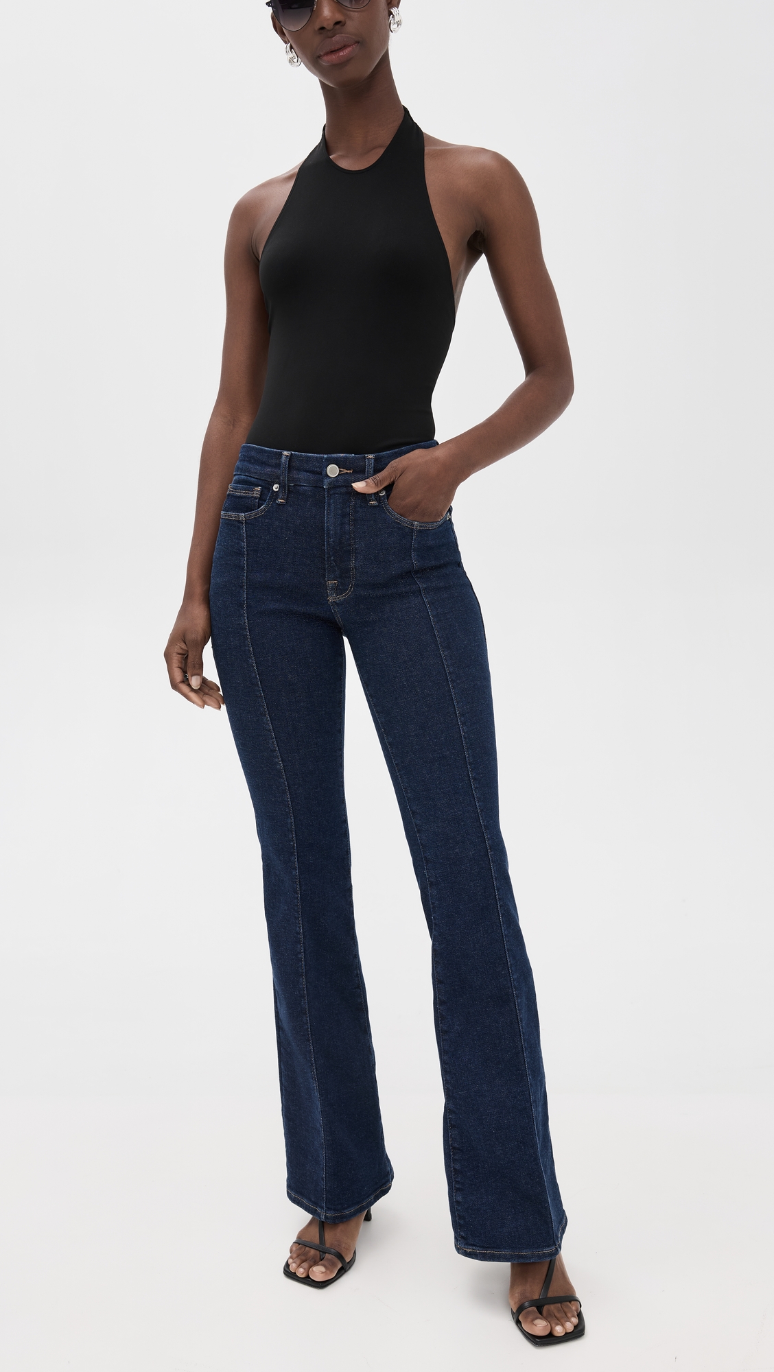 Good American Good Legs Flare Jeans thumbnail